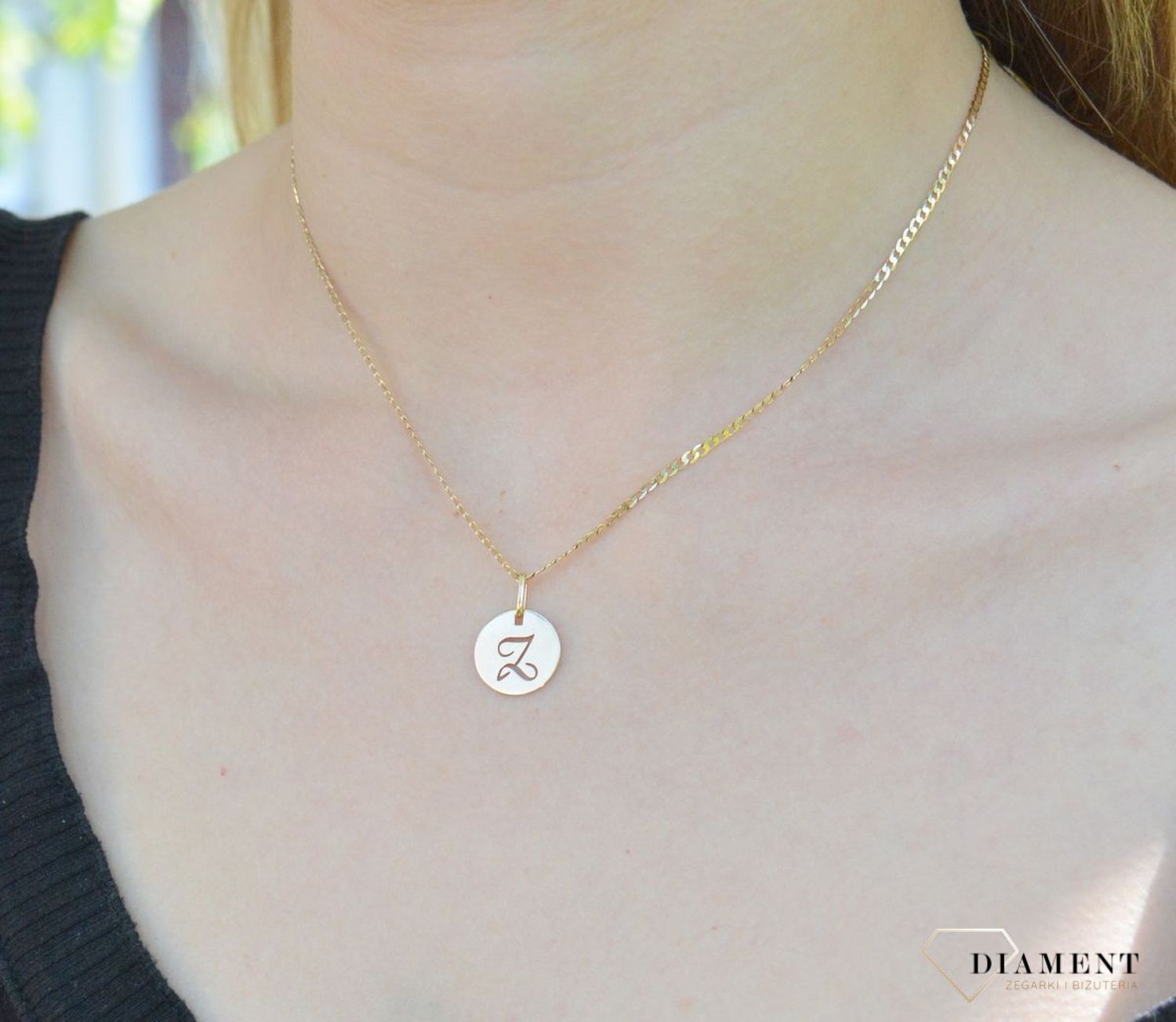 Złota zawieszka 585 literka Z ZA 2128Z. modna złota zawieszka wykonana z najwyższej próby złota 585. Zawieszka w kształcie litery Z. Zawieszka Siwiec, Rozenek Idealny pomysł na prezent.  Literka Z. Zawieszka Z..jpg